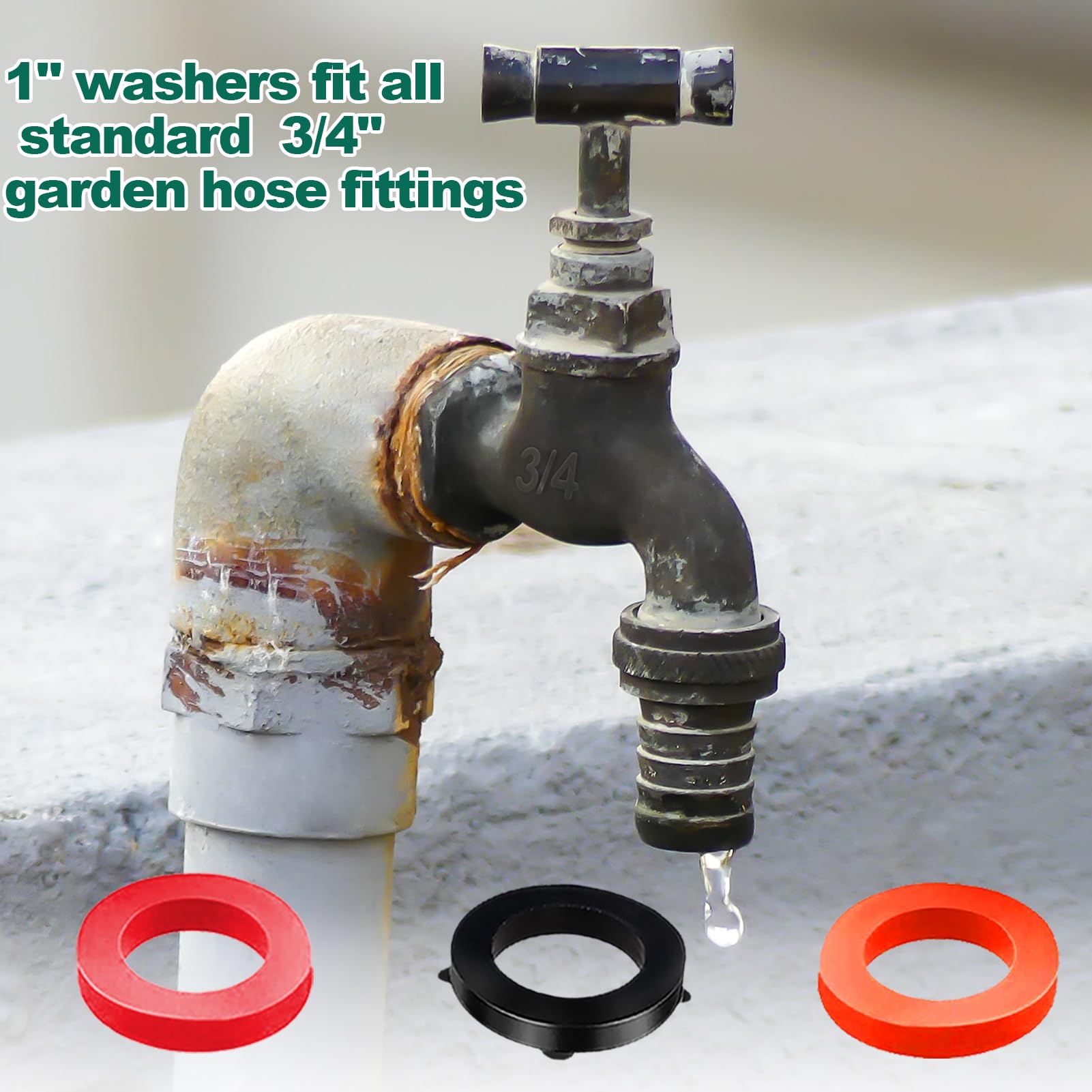 XBVV outdoor faucet and shower washer set for hose connections