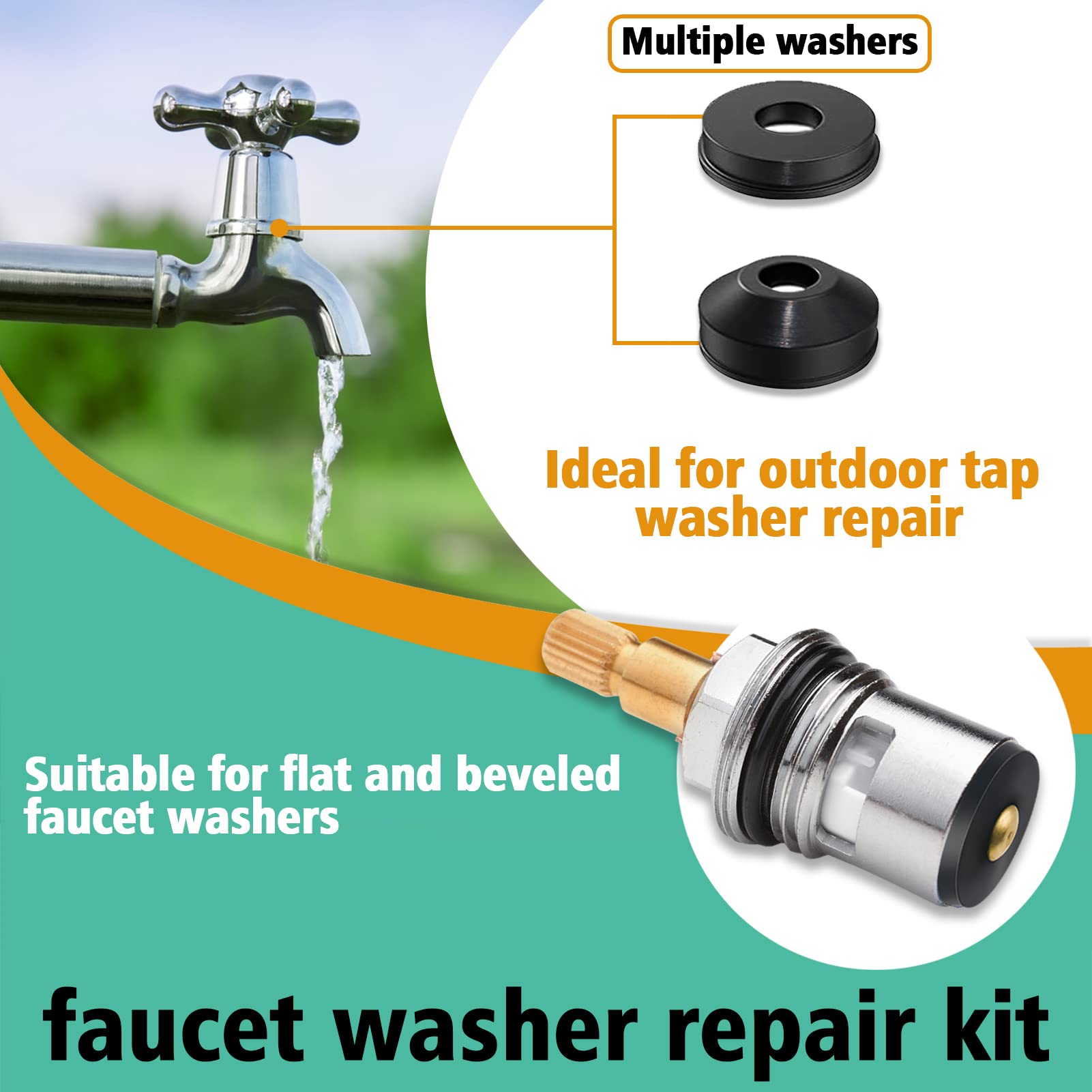 XBVV plumbing washer kit compatibility across common fixtures