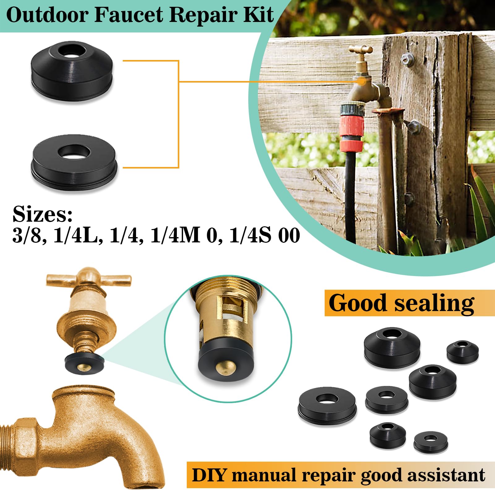 XBVV RV faucet hose washer seals for travel repairs
