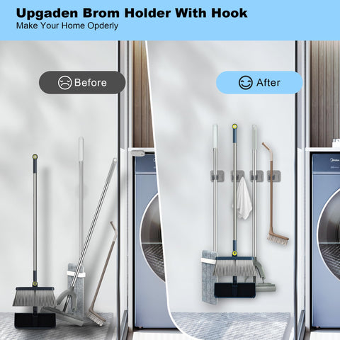 XCIXCI durable 304 stainless steel mop holder designed for long-lasting organization