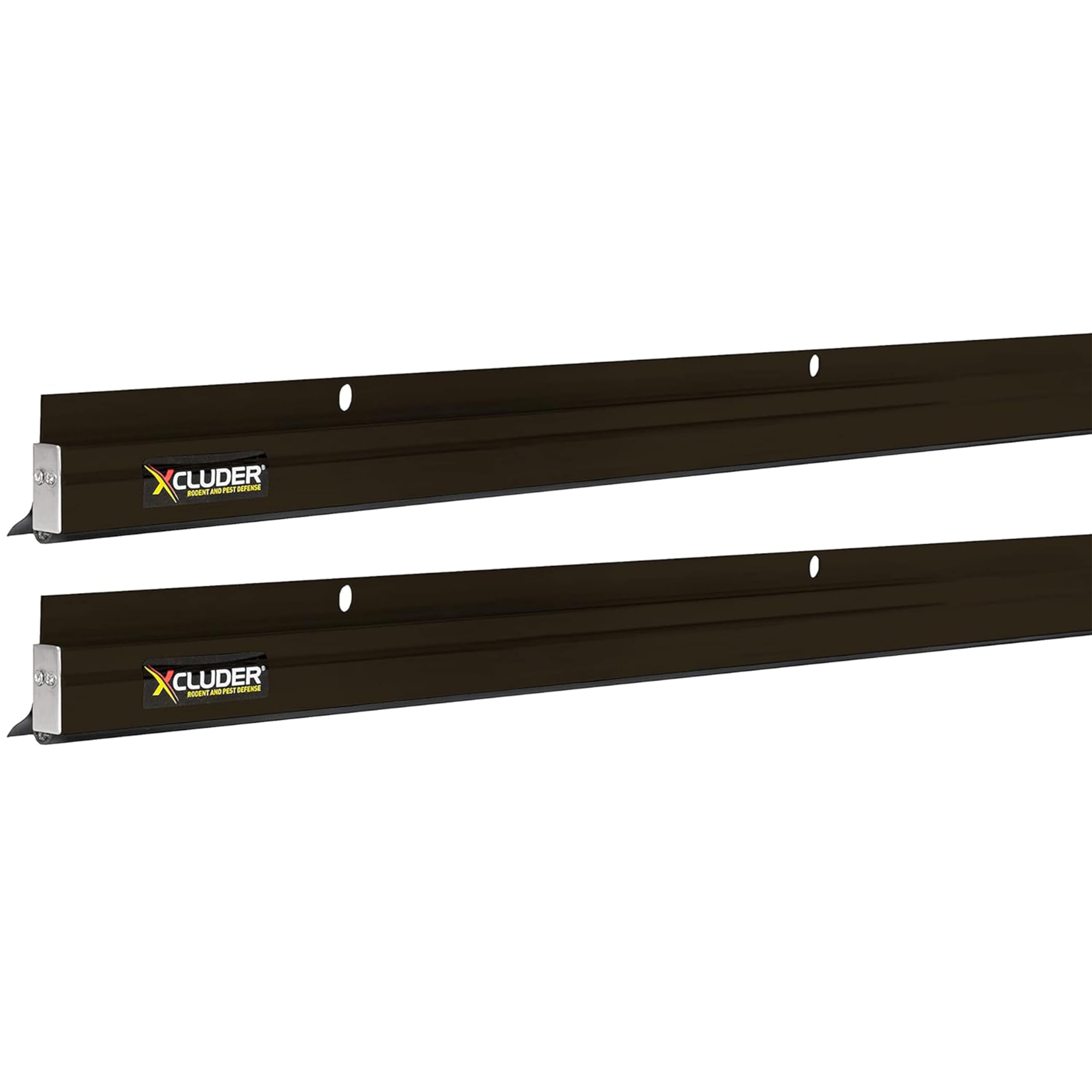 Xcluder 36in door sweep dark bronze two-pack protects against drafts and pests.