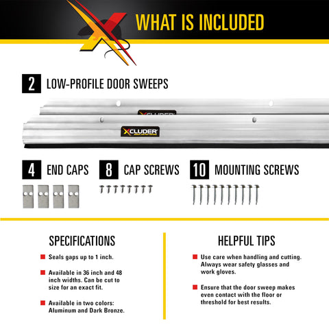 Xcluder door sweep cut-to-size demonstration for door fit