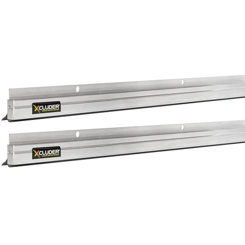 Xcluder low-profile 36-inch door sweep side view showing compact frame