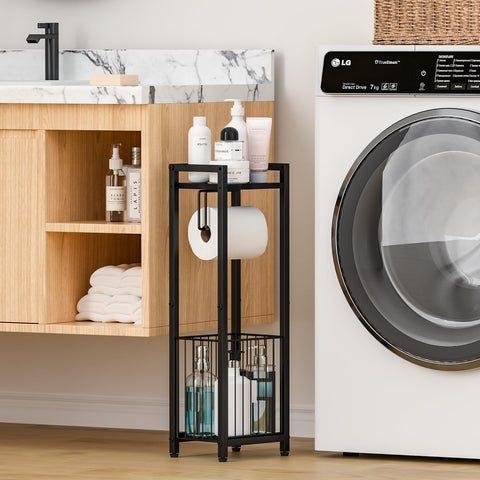 X-cosrack three-roll capacity, keeps extra rolls within reach