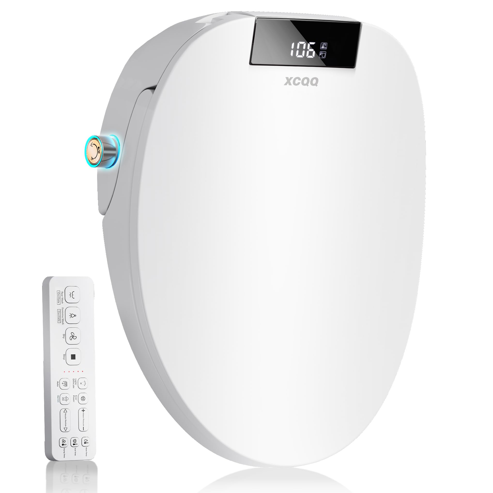 XCQQ electric bidet seat with remote control for easy operation