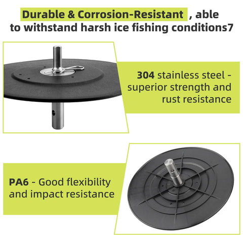 XCWT PA6 ice plate detail shows durable construction for harsh conditions