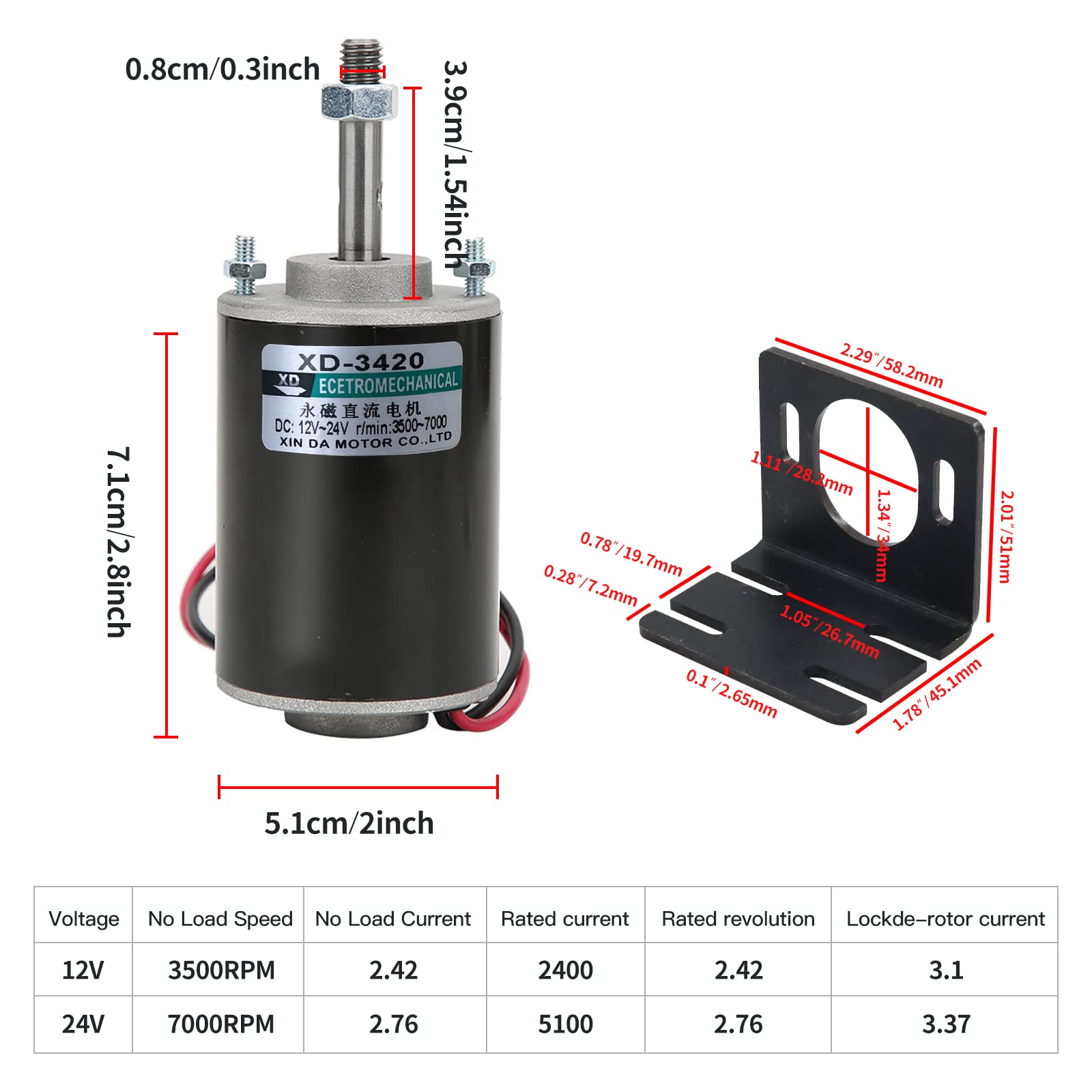 XD-3420 pure copper windings reduce heat and extend life.