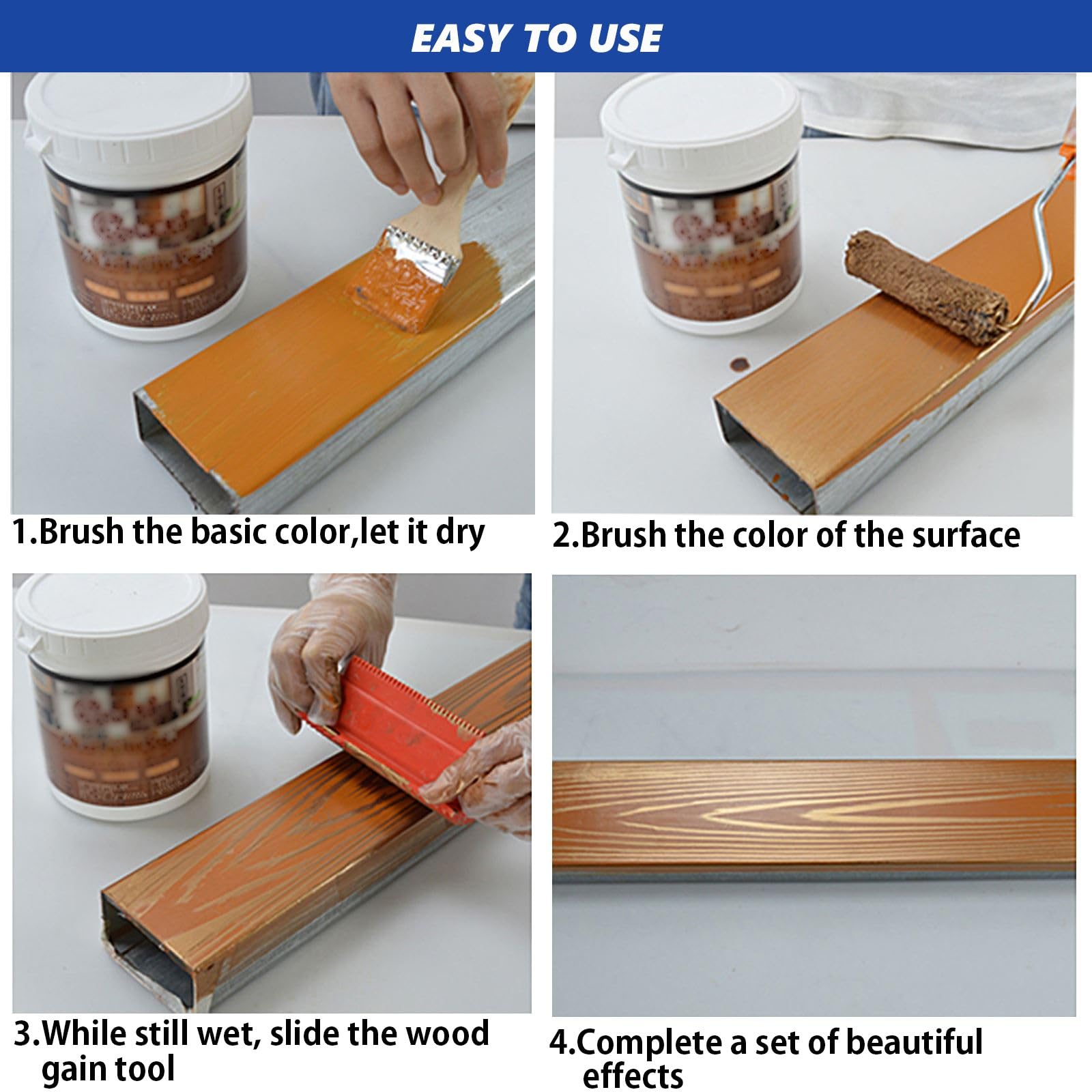 XDONEF paint brush 2.5-inch angled for smooth, even coverage.