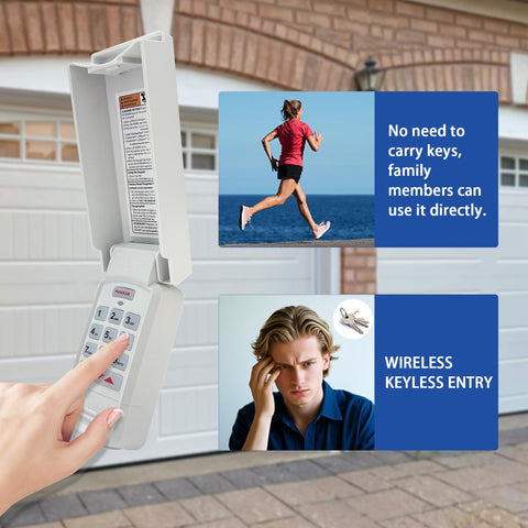 XDTKML Genie Keypad frequency label emphasizes 315/390MHz compatibility