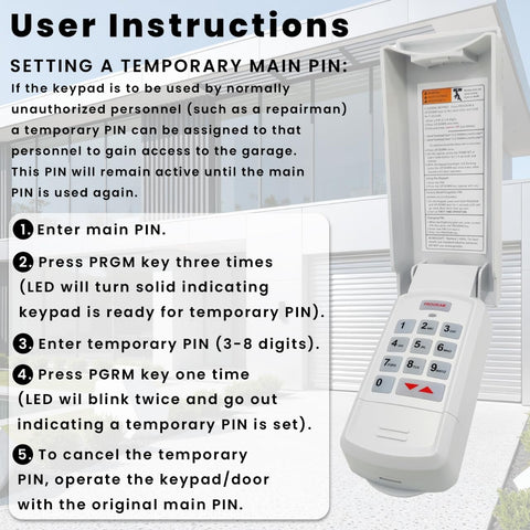 XDTKML Genie Keypad packaging shows included items for quick setup