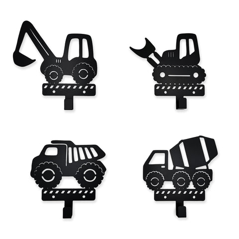 Xedatric crane silhouette hook provides playful storage in kids' room.