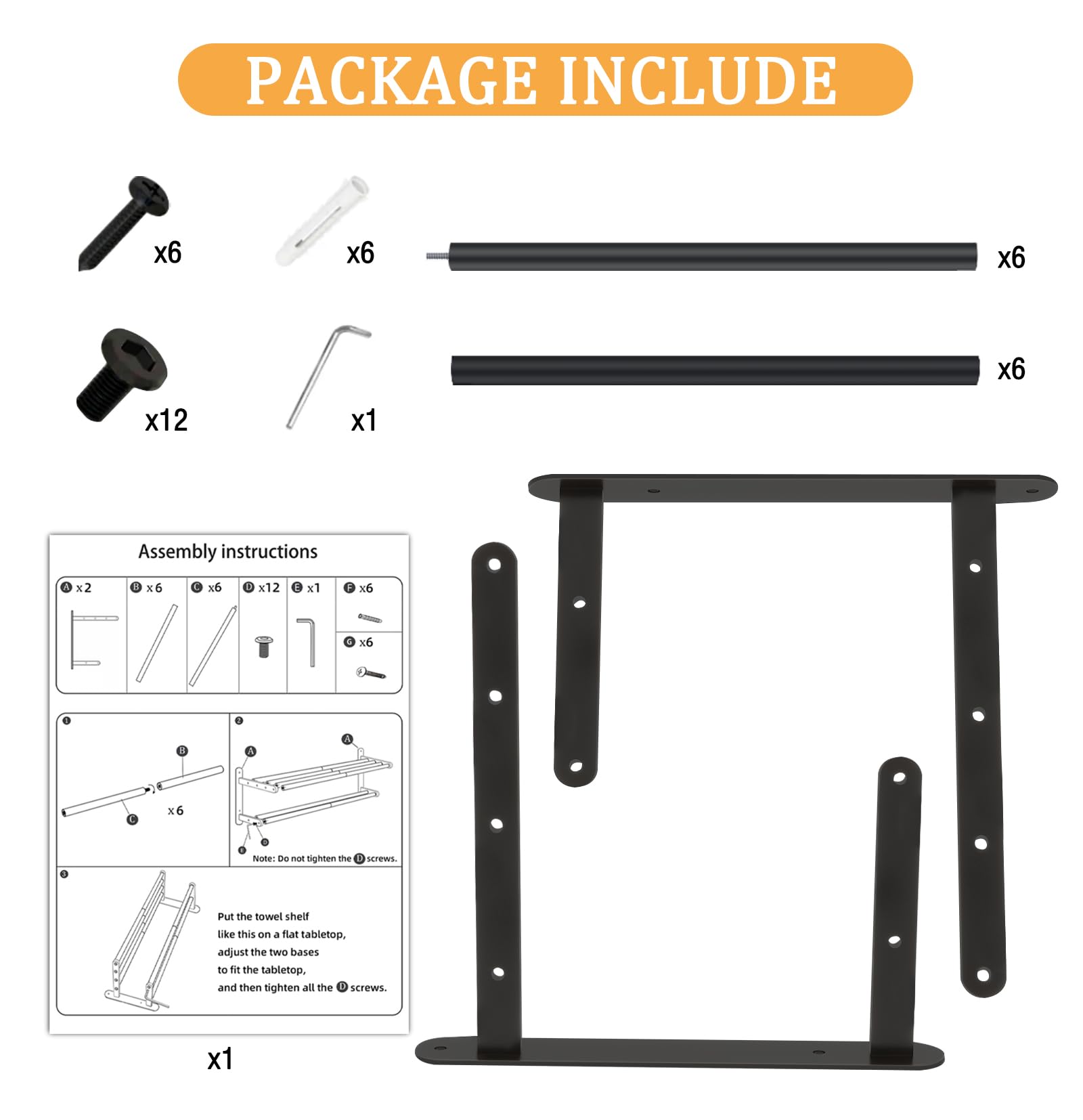 XEENEW 25-inch overall length with a 23.62-inch hanging bar