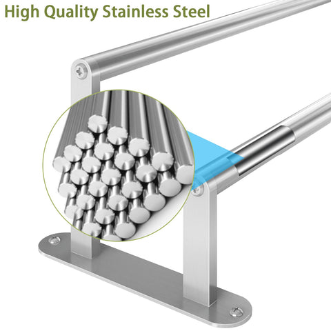 XEENEW stainless steel construction withstands daily bathroom use.