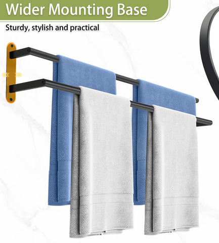 XEENEW stainless steel wall-mounted towel rack highlights durable, rust-resistant construction