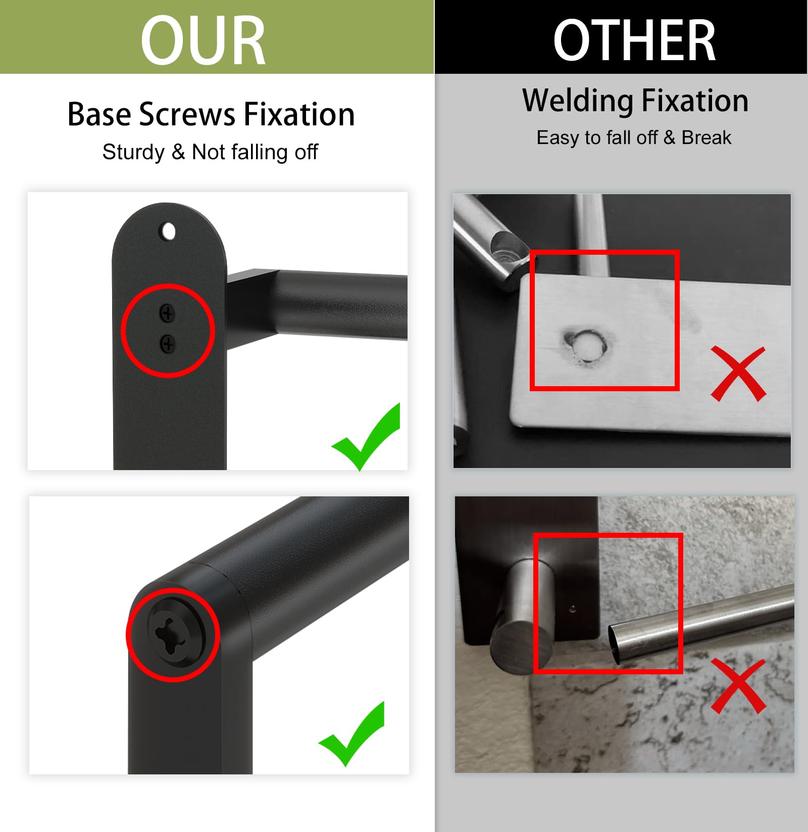 XEENEW wall-mounted towel bar installation demonstrates easy setup