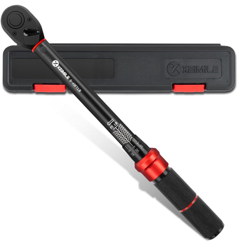 XEIMILE torque wrench shows dual-scale dial for precise torque readings.