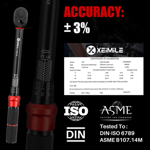 XEIMILE chrome-vanadium steel with electro-black finish resists corrosion.