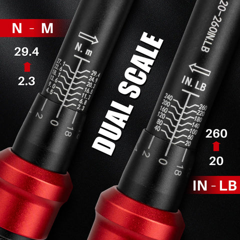 XEIMILE dial-engraved torque scale closeup highlights clear readability under lighting.