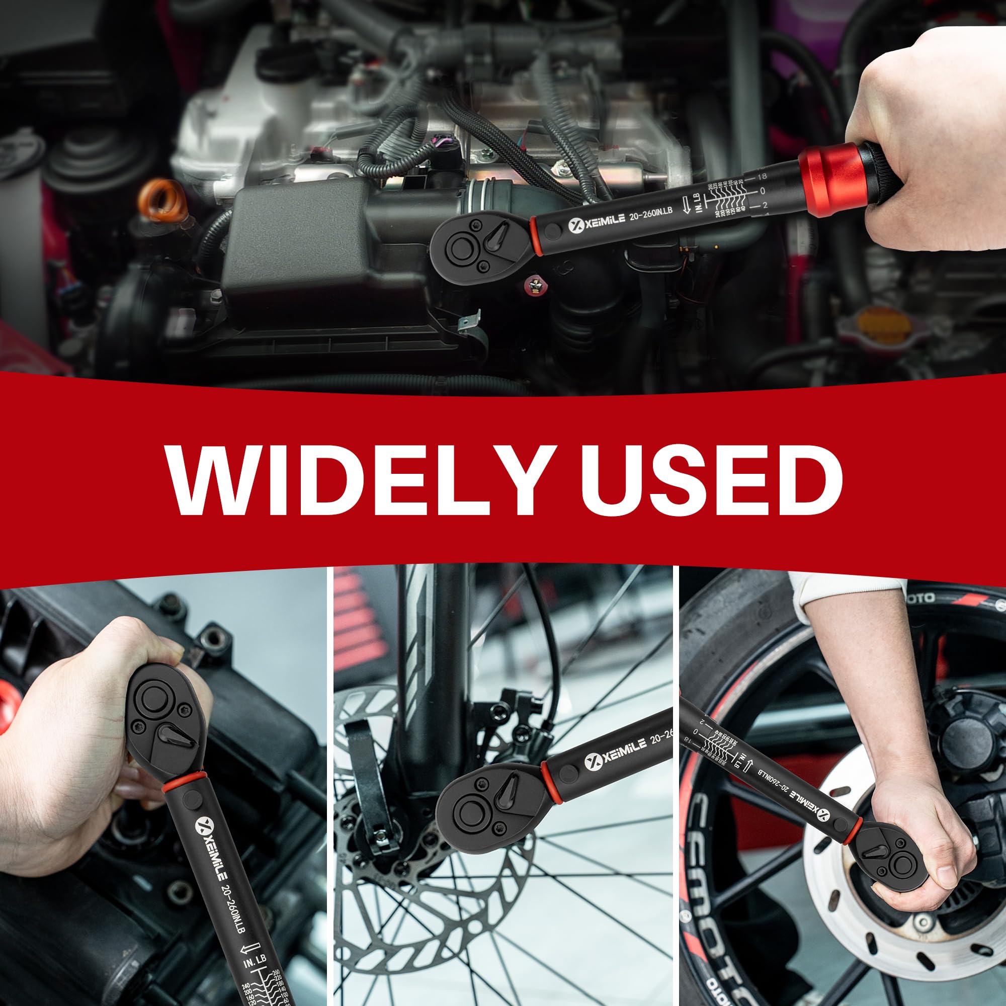 XEIMILE precision bits and sockets ensure versatile repairs for bikes and motorcycles.