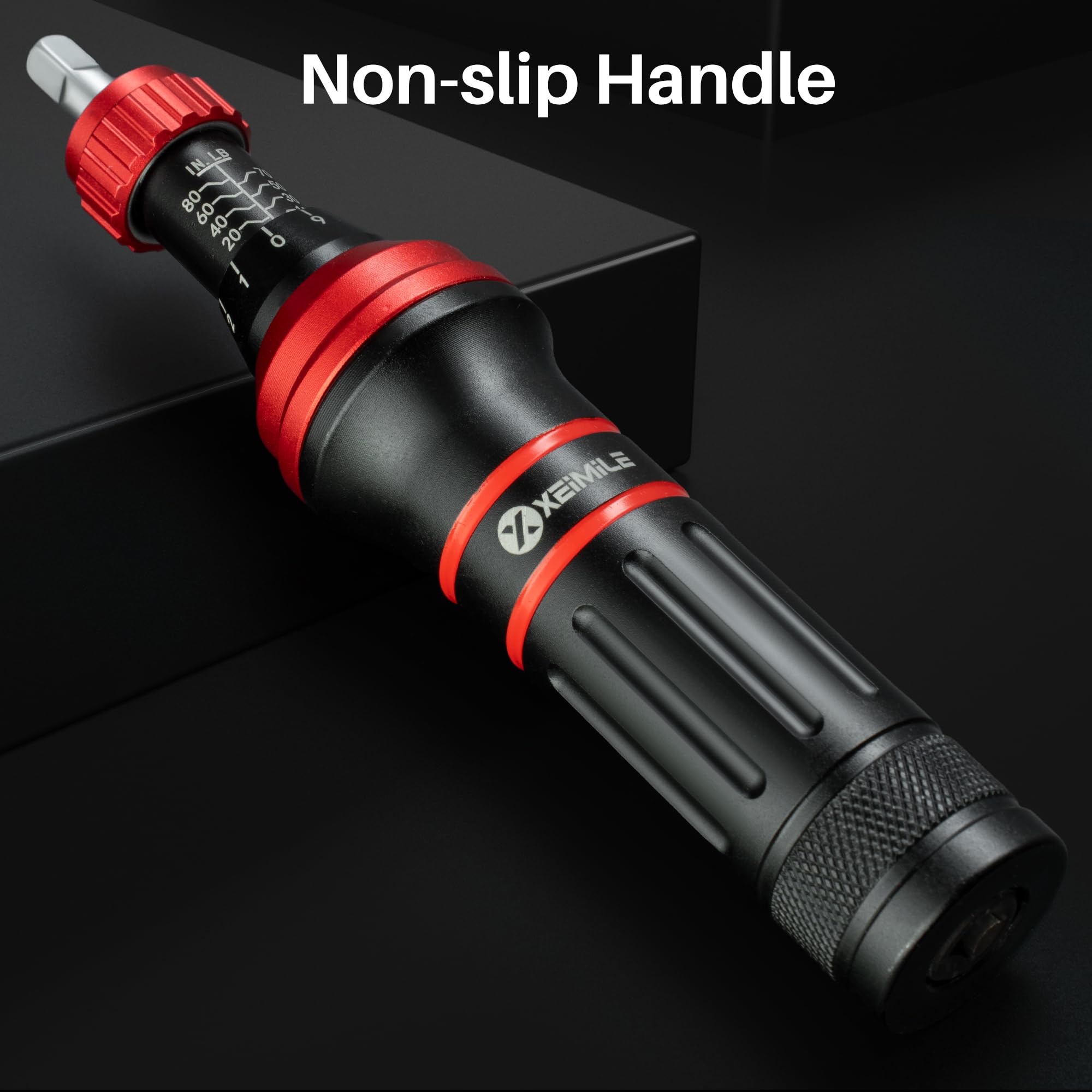 XEIMILE Torque Screwdriver one-fourth-inch bit holder keeps bits organized
