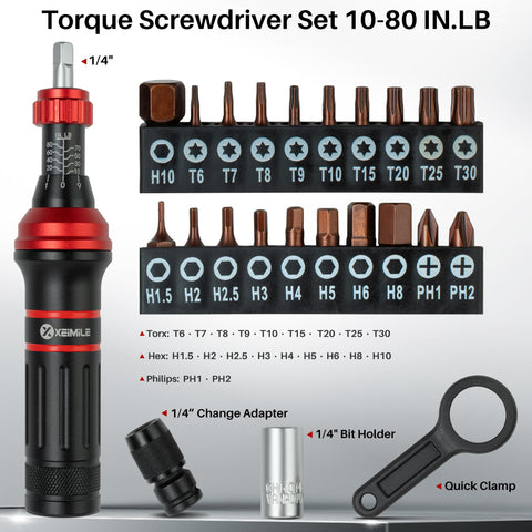 XEIMILE Torque Screwdriver quick-adjust ring enables fast torque changes
