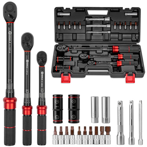 XEIMILE torque wrench 1/4 drive with dual-range scales for precise control