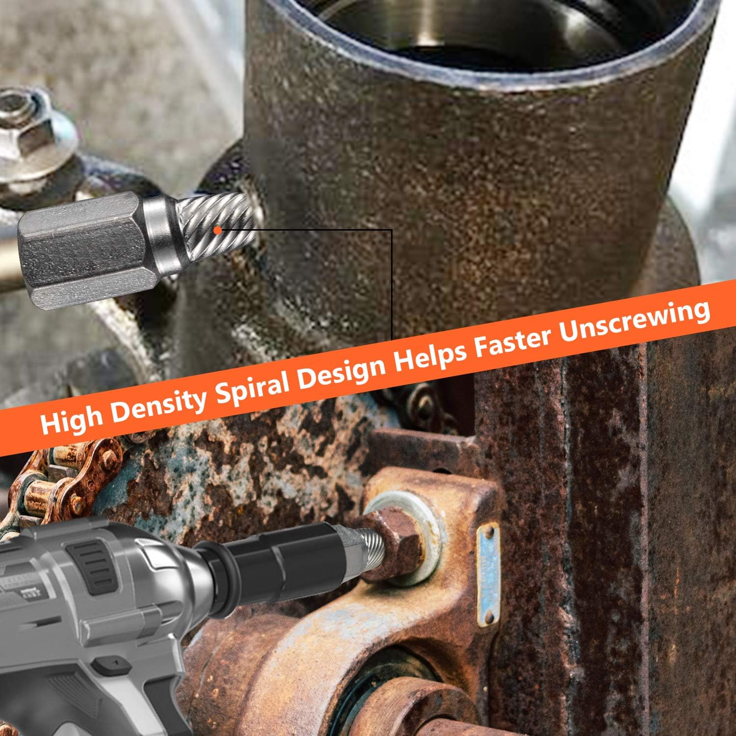 XEWEA chamfered bit ensures smooth engagement with fasteners
