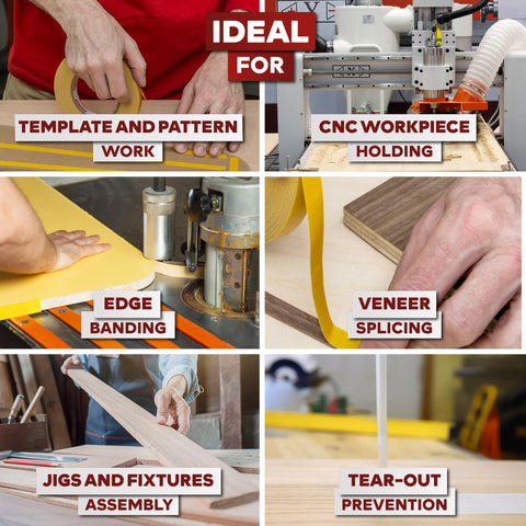 XFasten cloth-backed tape resists curling for easy handling and removal.