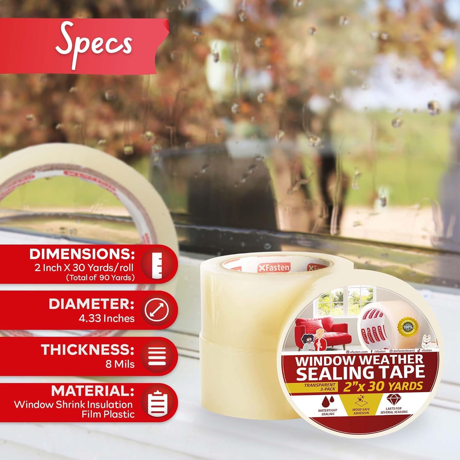 XFasten easy-install window sealing tape simplifies sealing windows and doors
