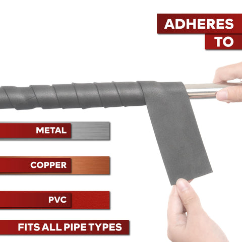 XFasten tape wrapping tight bends for flexible HVAC insulation