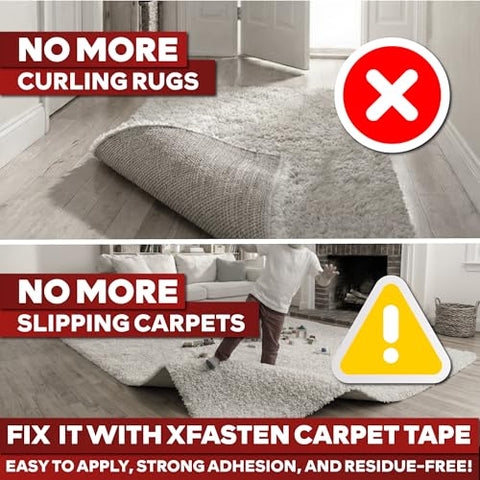 XFasten strong adhesion resists curling on various floors