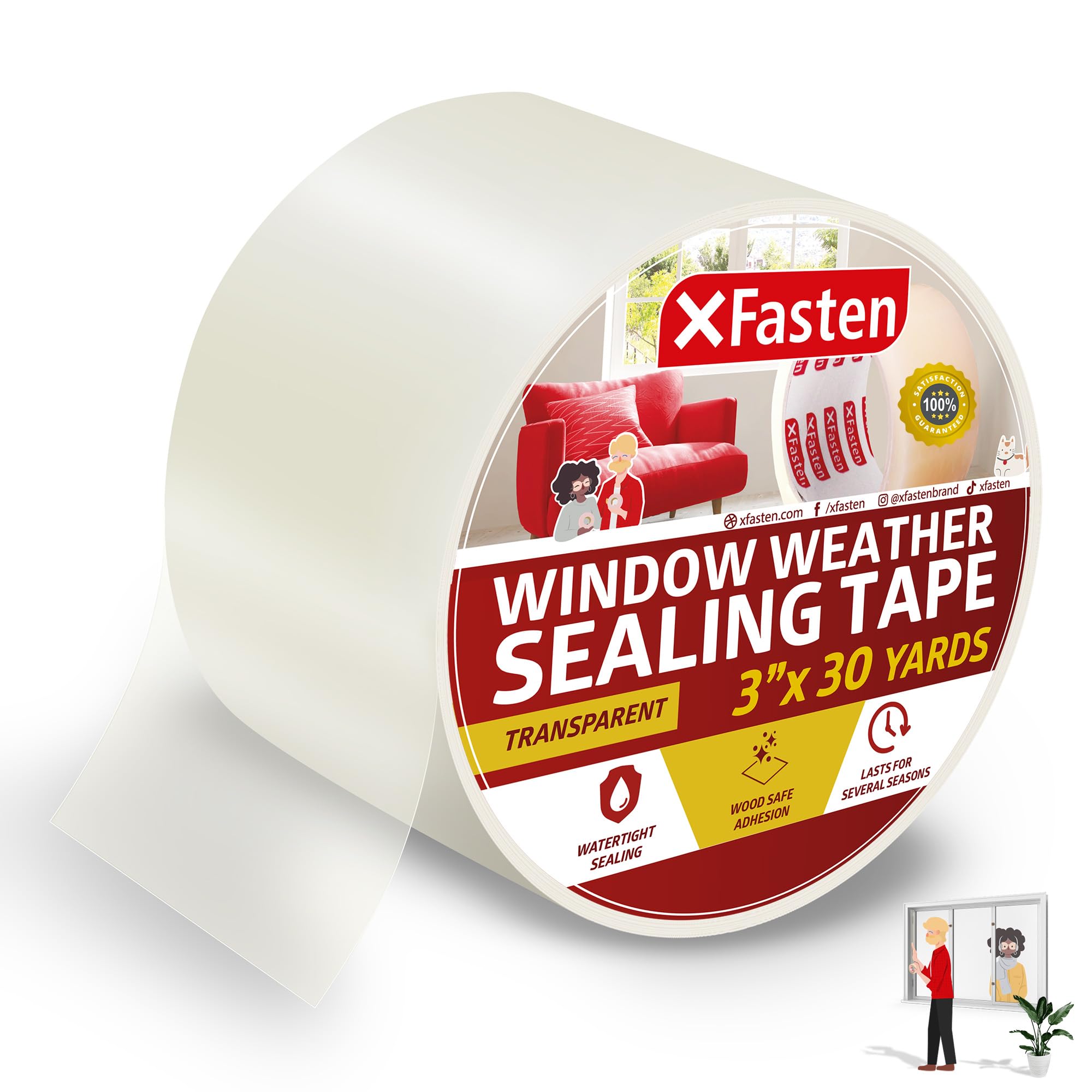 XFasten window sealing tape winter roll ready for RV use