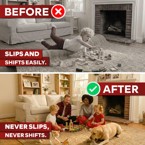 XFasten wood-safe rug tape removes without residue
