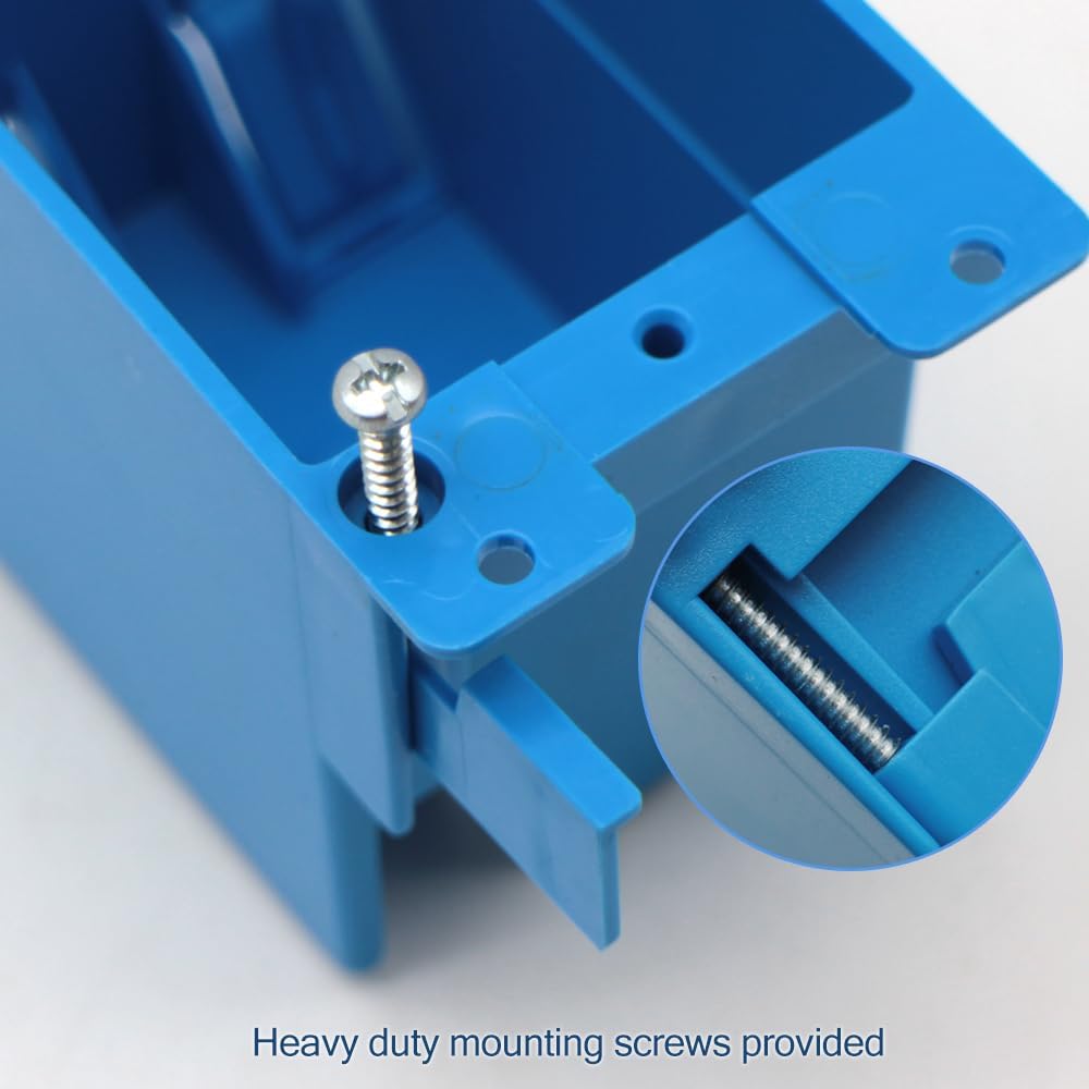 XGGYA blue old-work box, 4-1/3 x 2-1/6 inch, for easy alignment