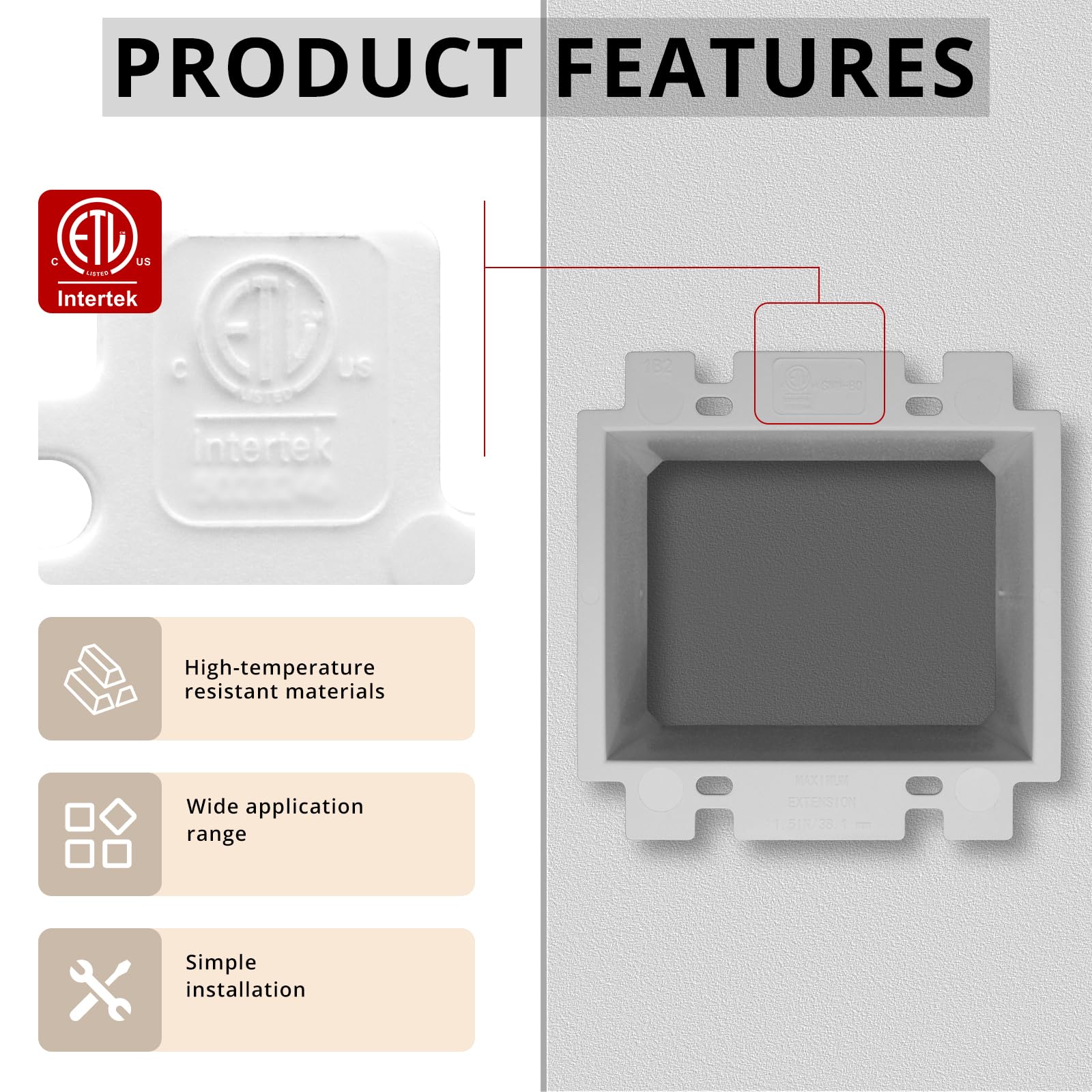 XGGYA fire rated BE2 extender highlights durable plastic and fire rating
