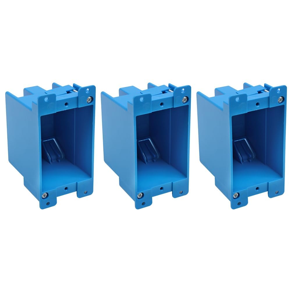 XGGYA single gang blue outlet box ready for quick DIY installation