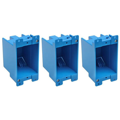 XGGYA single gang blue outlet box ready for quick DIY installation