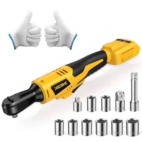 XGOBHC 3/8-inch cordless ratchet wrench in use, perfect for tight engine bays.