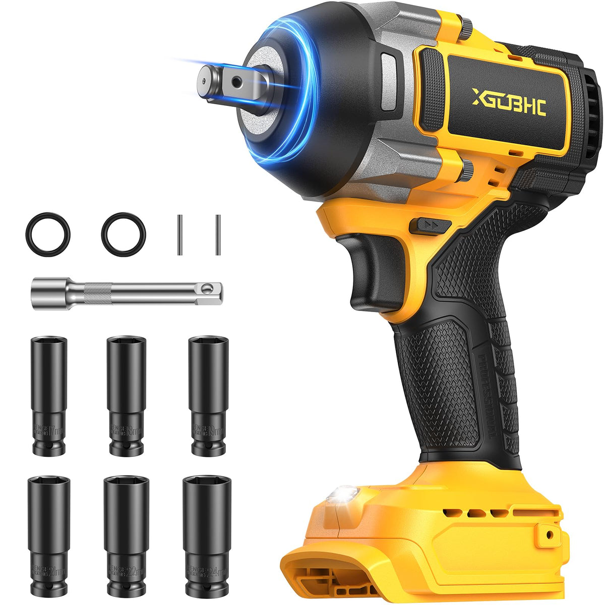 XGOBHC cordless impact wrench removing car tire bolts quickly