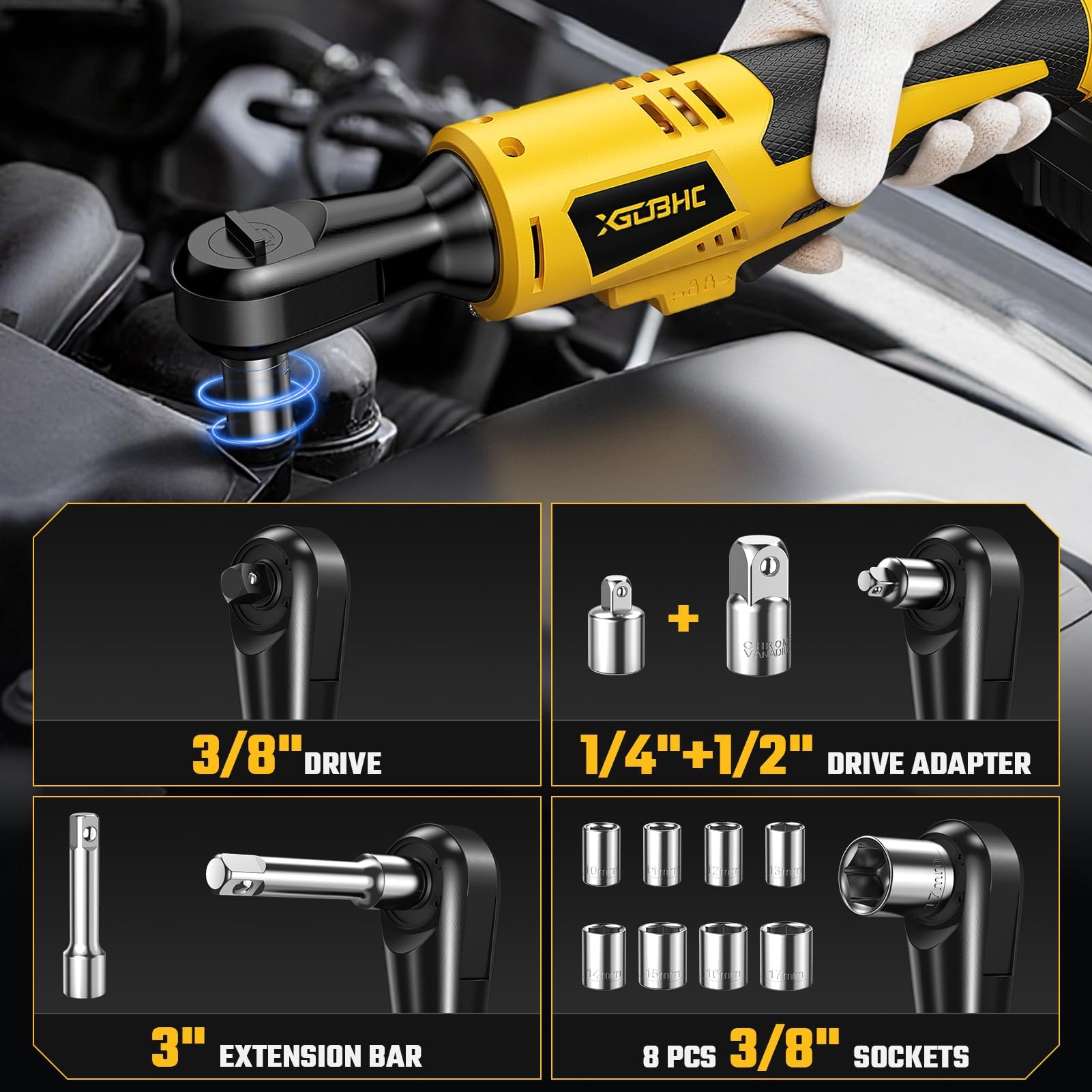 XGOBHC safety lock switch enhances safe one handed operation.