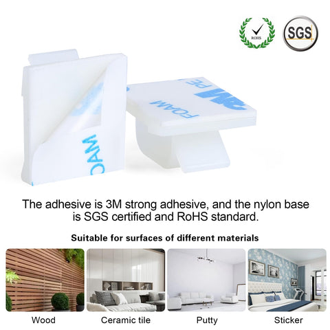 XHF adhesive cable clip 120pcs pack enables tidy cable areas.