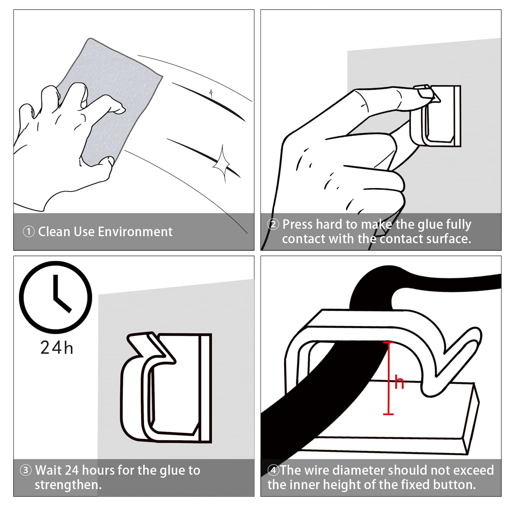 XHF no-residue adhesive allows clean removal without staining.