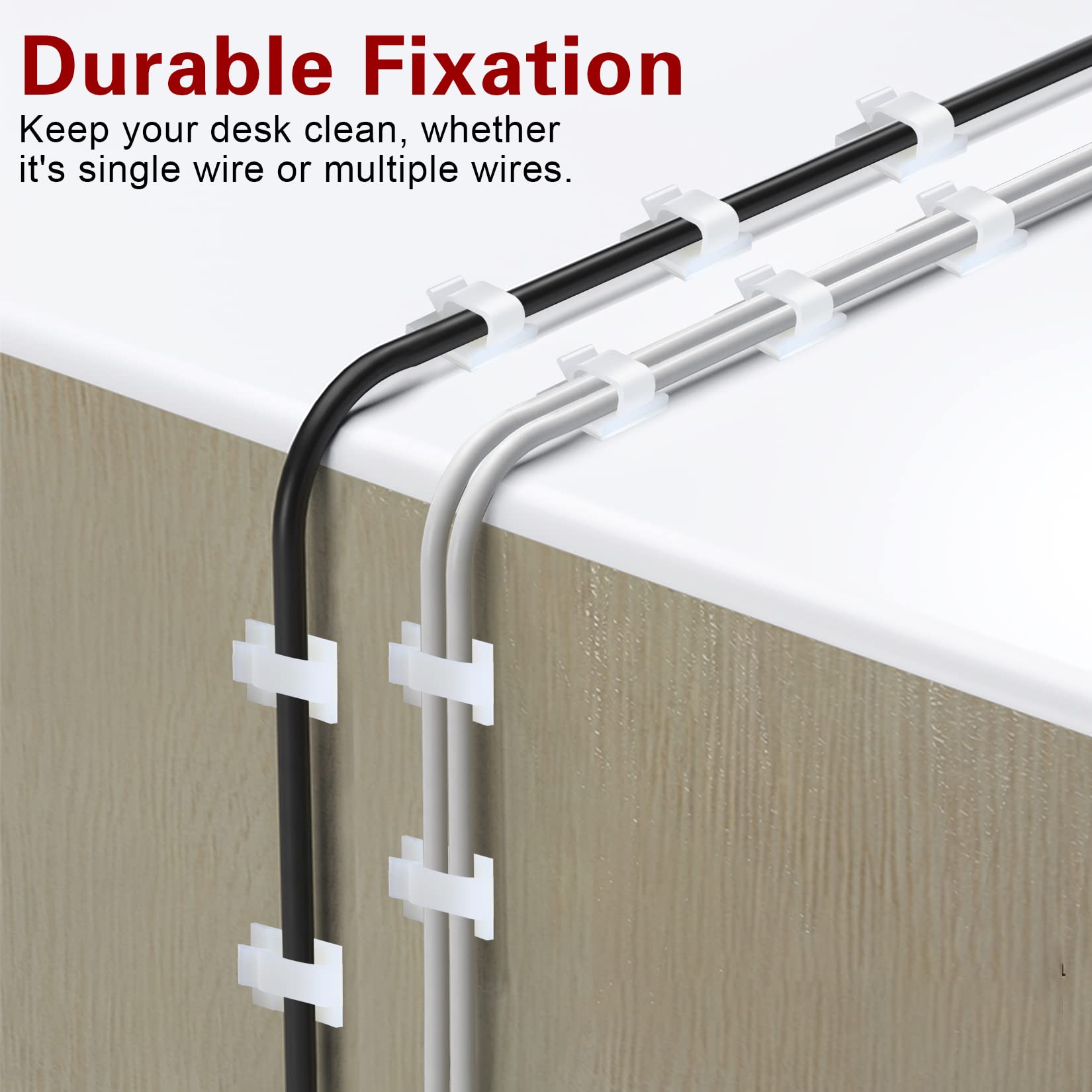 XHF outdoor-friendly clips secure cables for outdoor lighting.