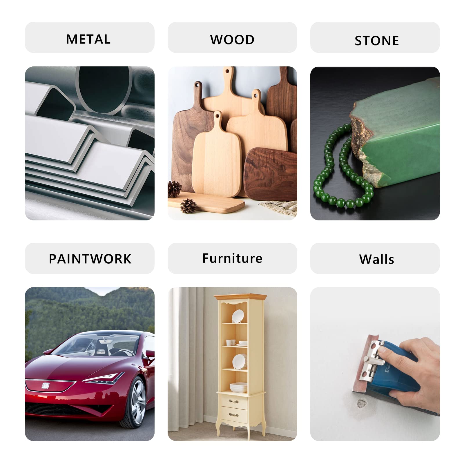 Carpentry and auto repair prep with XHKDSYMC emery roll