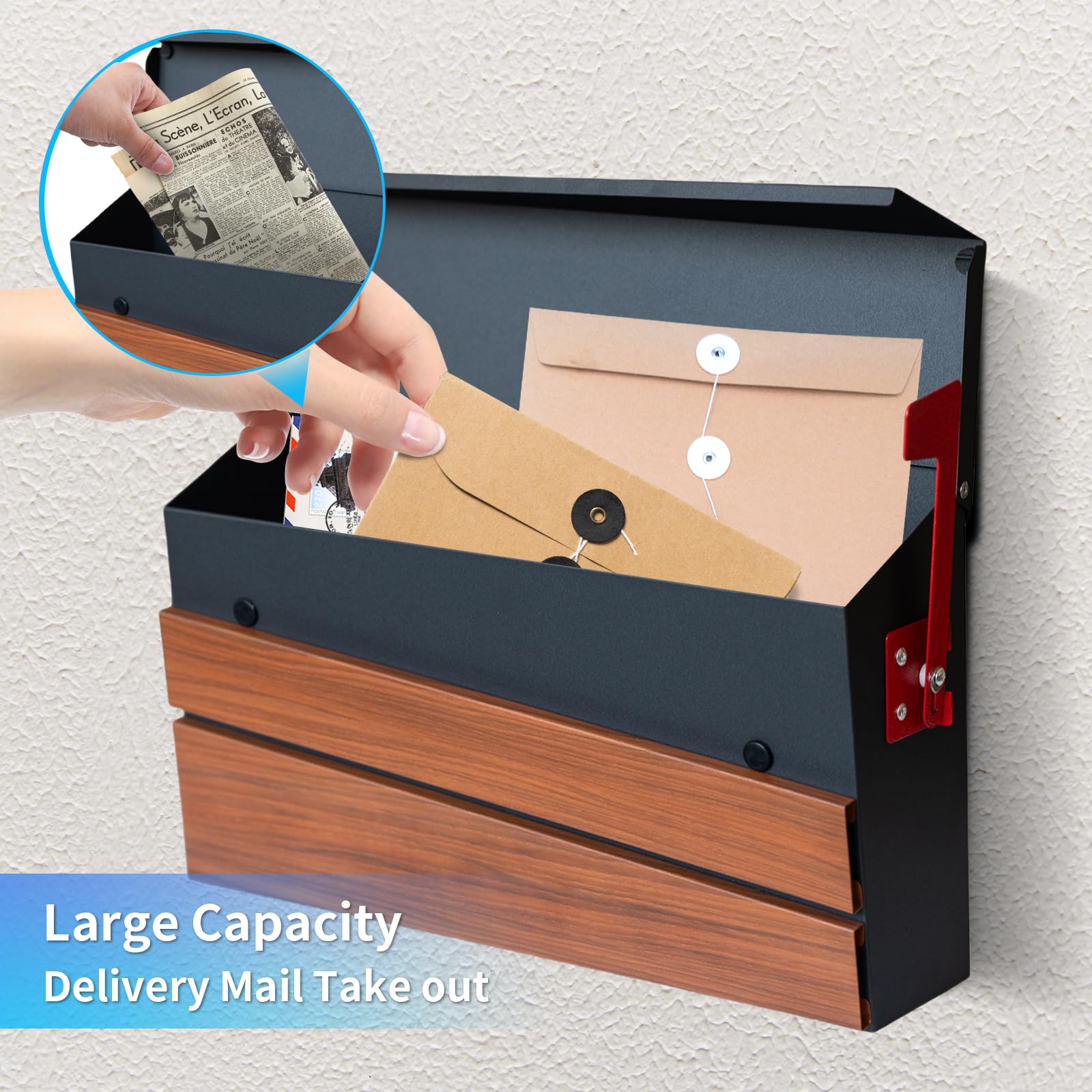 Xhlokk durable galvanized steel mailbox resists dents for outdoor use.