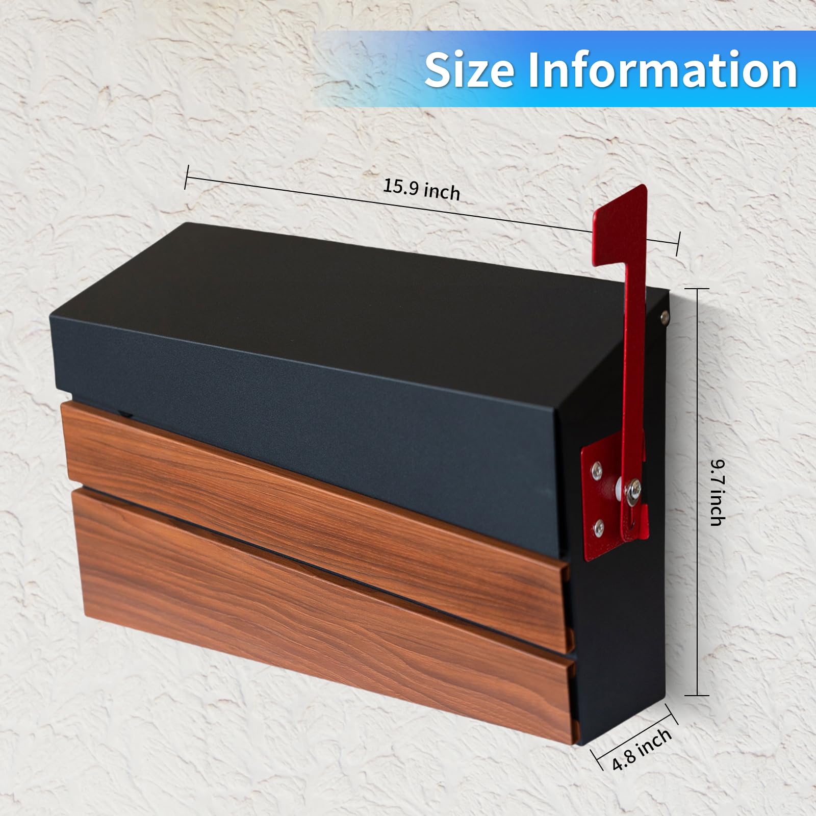 Xhlokk large-capacity post box stores daily mail comfortably.