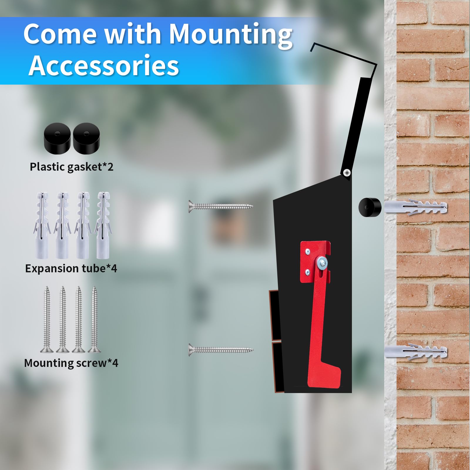 Xhlokk outdoor mailbox with easy-install design simplifies mounting.