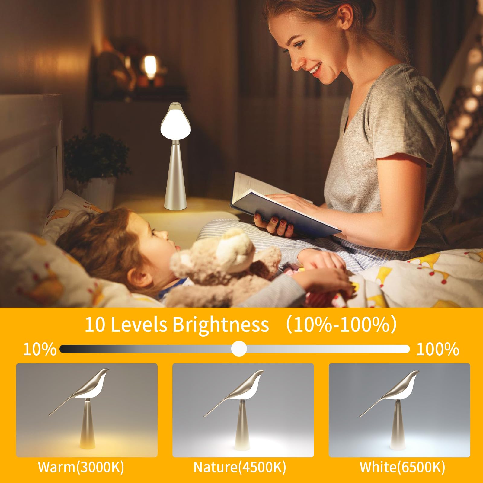 Xhope4u lamp featuring 360° rotation for flexible angle adjustment.