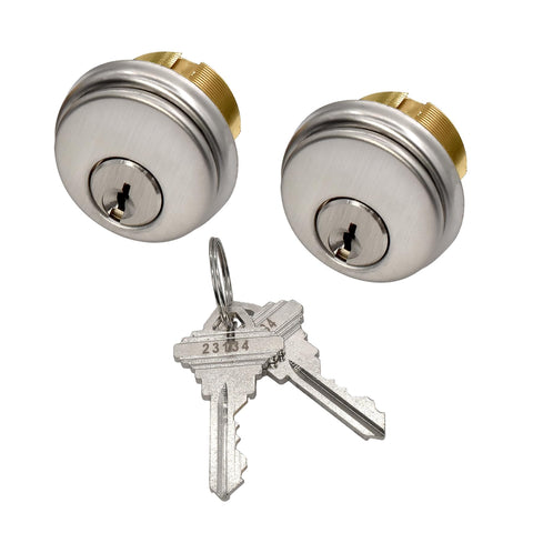 Xiang's storefront mortise lock cylinder set in silver with solid brass body for storefront security