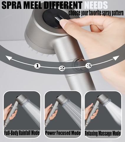 Xianshengle shower head hose extended to 59 inches for easy reach